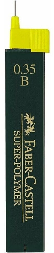 Faber-Castell 120301 Mine Per Portamine – Durezza B, Nero, 0.35 Mm, Confezione Da 12