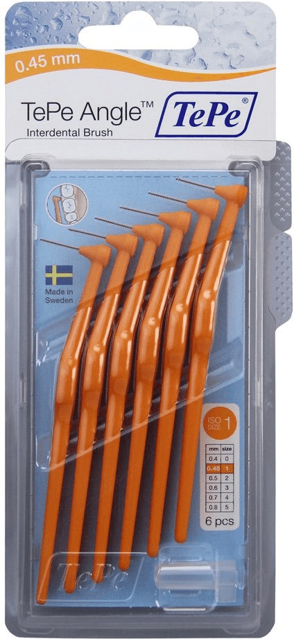 TePe Angle Interdental Brush 0.45mm Orange (6 pcs.)