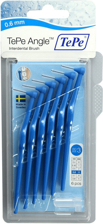 TePe Angle Interdental Brush 0.6mm Blue (6 pcs.)