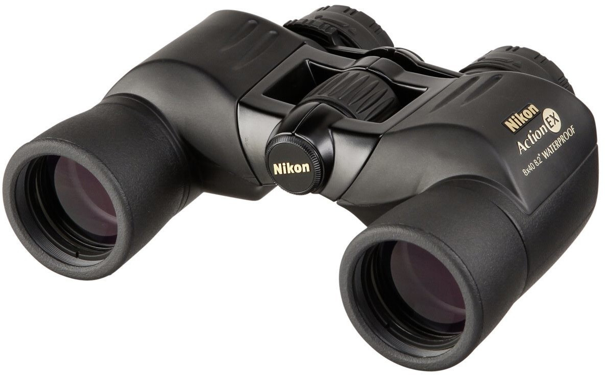 Prismáticos, Nikon Action ex 8x40 cf - (8 x 40, Amplio Campo de Visión,  Resistentes al Agua) Negro - Binoculares - Los mejores precios