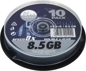 Bestmedia DVD+R DL 8,5GO 240min 8x cake box de 10 pièces