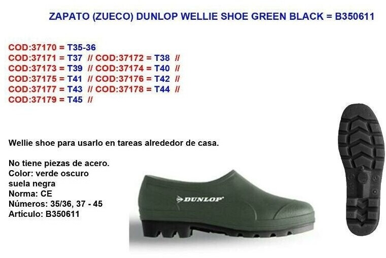 Dunlop Ecofort Bicolour Wellie Shoe black