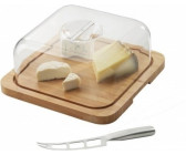 AMBITION Cloche à fromage - Planche de service en bois - Diamètre : 33 cm -  Avec couvercle en verre - Sophie - Diamètre : 33 cm : : Cuisine et  Maison