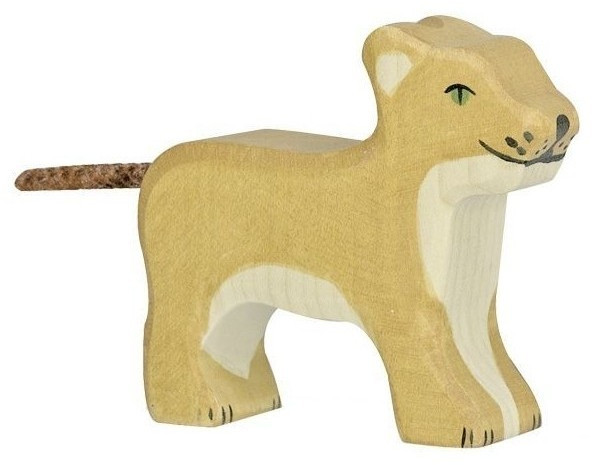 Holztiger Petit lion debout