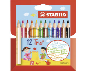 STABILO Dreikant-Buntstifte Malstifte Farbstifte Trio dick 12er Karton-Etui
