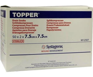 Systagenix Topper Schlitzkompr. Steril 7,5 x 7,5 cm (50 x 2 Stk.)