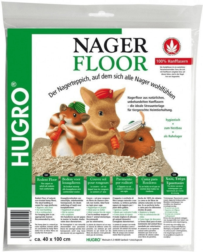 Hugro Tapis en chanvre pour rongeur maxi (40 x 100 cm)