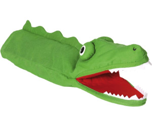 Krokodilhandpuppe 43 cm grün 