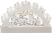 Konstsmide White Carved Motif Window Silhouette Light