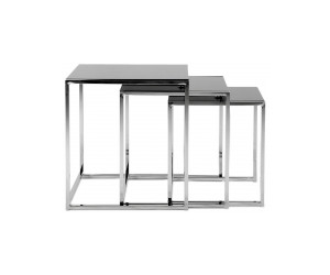 Actona Couchtisch 50x50cm Wohnzimmertische 3 Teilig Beistelltische Aus Glas Schwarz Ab 84 92 Preisvergleich Bei Idealo De