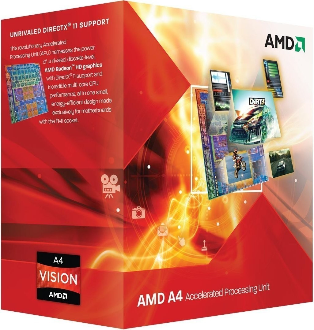 AMD A4-3300 Box (Socket FM1, AD3300OJGXBOX)