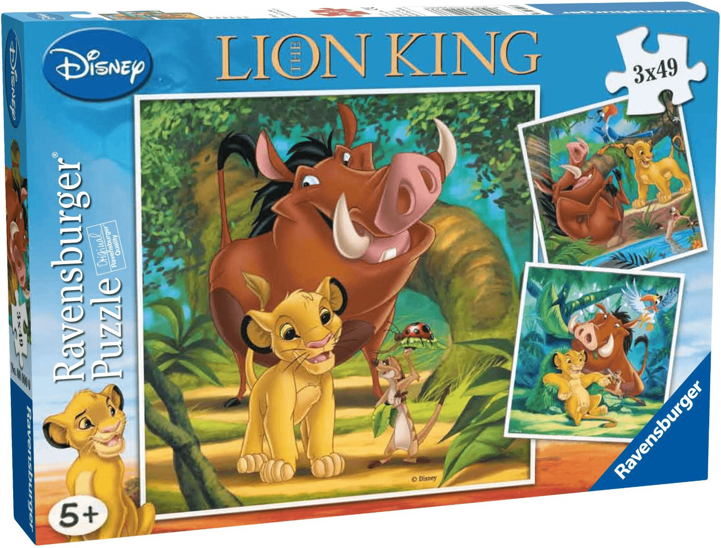 Ravensburger Le roi lion - Le petit roi (3 x 49 pièces)