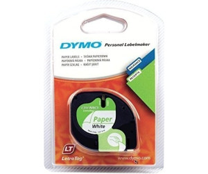 Schriftband Kassette Paper 12x4 mm für 91200 Dymo Schwarz auf Weiß Labelmanager 