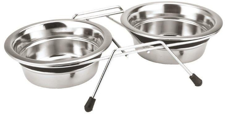 Nobby Stainless Steel Double Bowl Silent Dinner 2x16,5cm 700ml