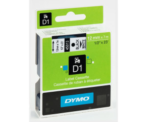 5x Kompatibel zu Dymo Schriftband D1 45013 Schwarz auf weiß 12mm LM 450 450D 500 