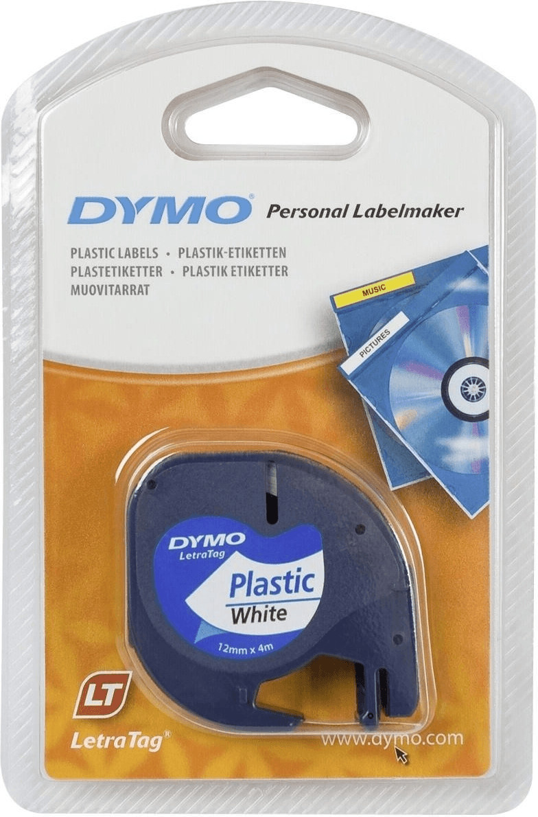 1 ruban Etiquette compatible avec Dymo 91201 Noir sur Blanc