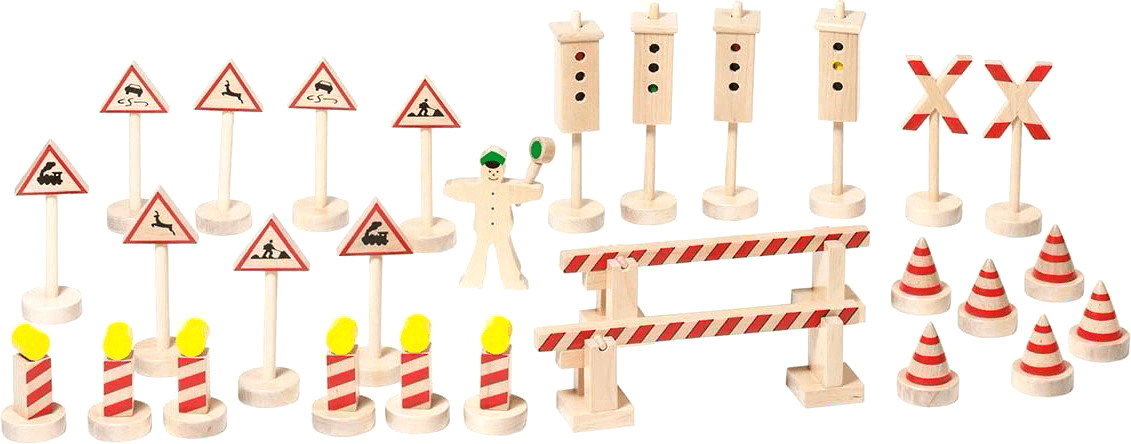 Goki 29 signaux routiers en bois (WM380)
