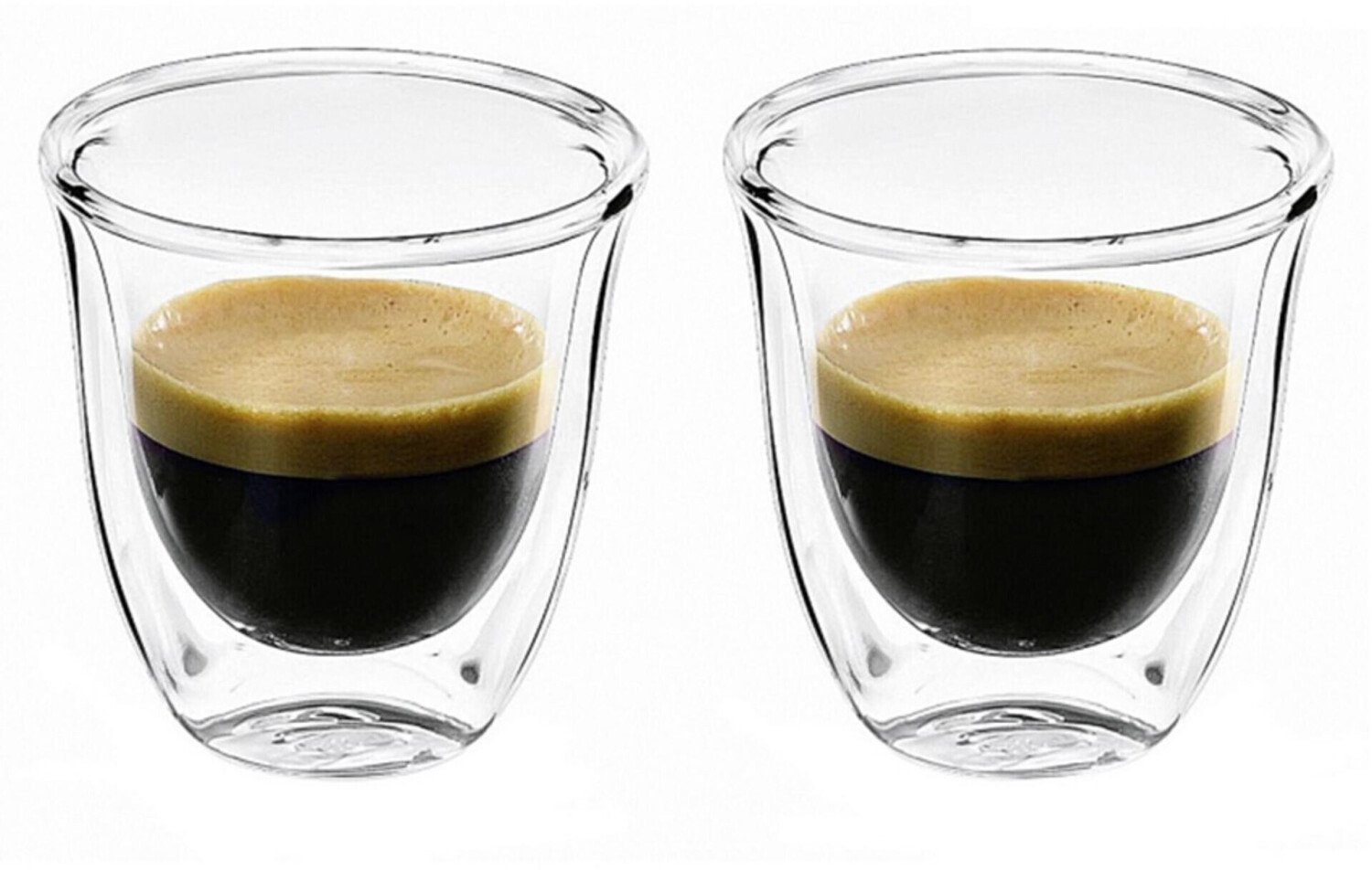 Lot de 2 tasses en verre Cappuccino De'Longhi pour un bon café