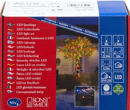 Konstsmide Guirlande 80 micro LED multicolore (3611-500)