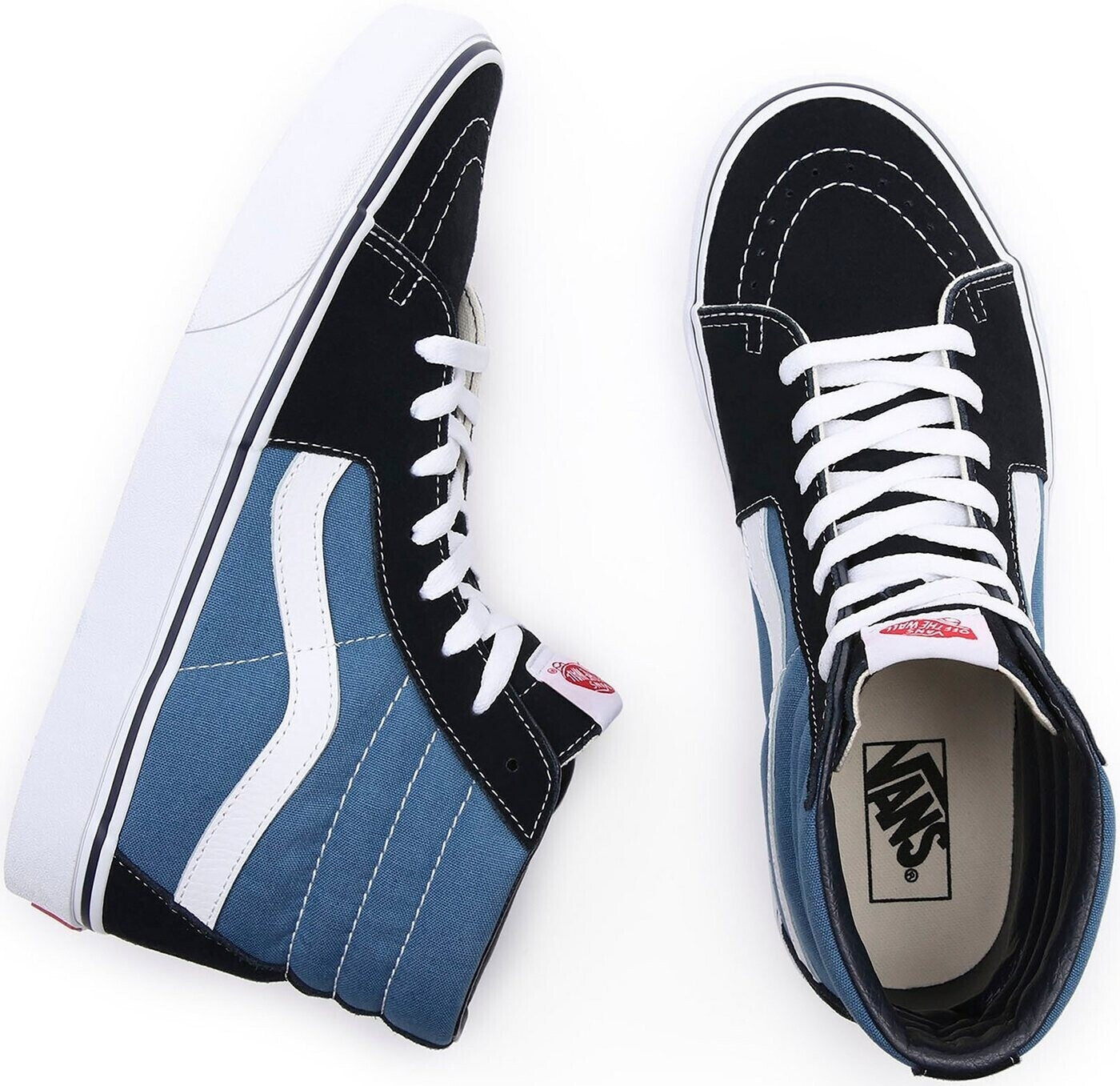 Vans noir sales et bleu