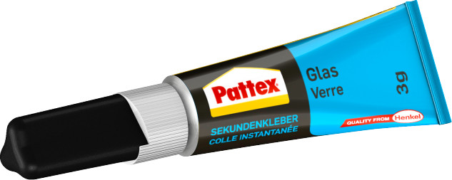 Pattex Colle instantanée liquide pour verre, tube de 3 g