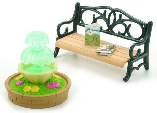 Sylvanian Families Banc de jardin et fontaine