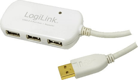 LogiLink USB 2.0 Active Repeater 4-Port Hub 12M (UA0108)