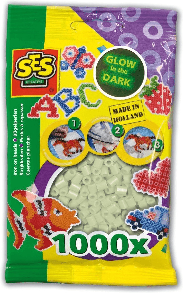 SES Creative Perles à repasser - 1000 perles - Phosphorescent (00749)