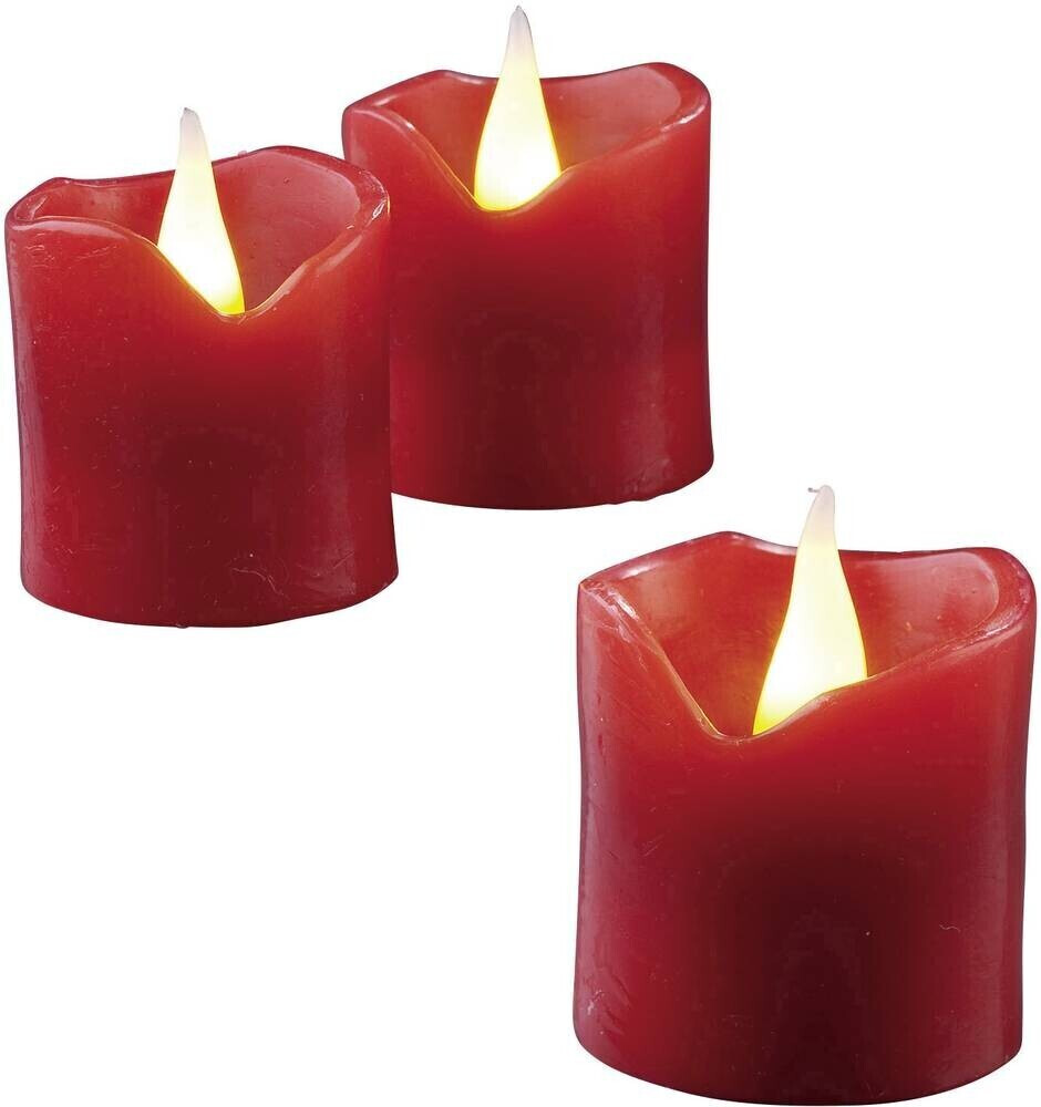 Hellum Bougies en cire LED ø4cm (set de 6)