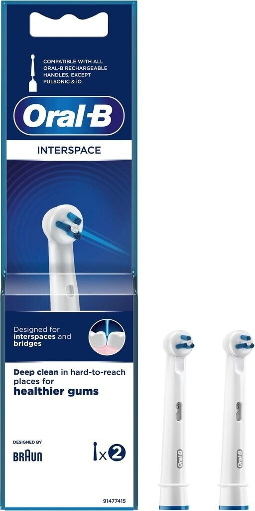 Oral B Power Refill Interspace Testine di Ricambio 2 pezzi