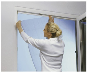 tesa Fliegengitter Standard Klettband für Fenster 1,3 m anthrazit 1,5 m 