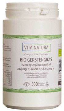 Vita Natura Bio Gerstengras 400 mg Tabl. (500 Stk.) ab 21,49 ...