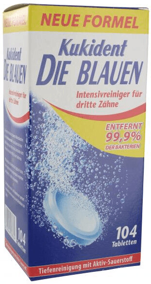 Kukident Blue cleaning tablets (104 pcs.)