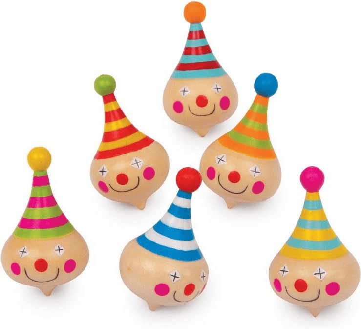 Small Foot Design Toupies Clown lot de 6