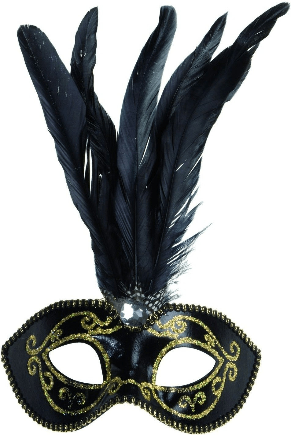 Widmann Masque vénitien loup noir et or