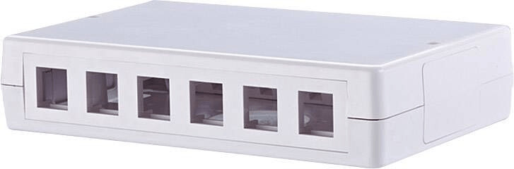 BTR Netcom Surface Mounted 6 Port RAL 9010