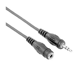 Hama 30449 Audio-Kabel 3,5 Klinke-M / 3,5 Klinke-F Stereo (5m) ab 4,50 €