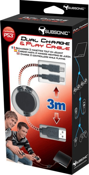 Subsonic PS3 Dual Charge and Play Cable