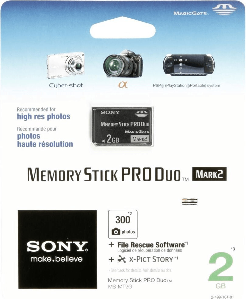 Sony Memory Stick PRO Duo 2GB (MSMT2GN) desde 11,57 € Compara precios