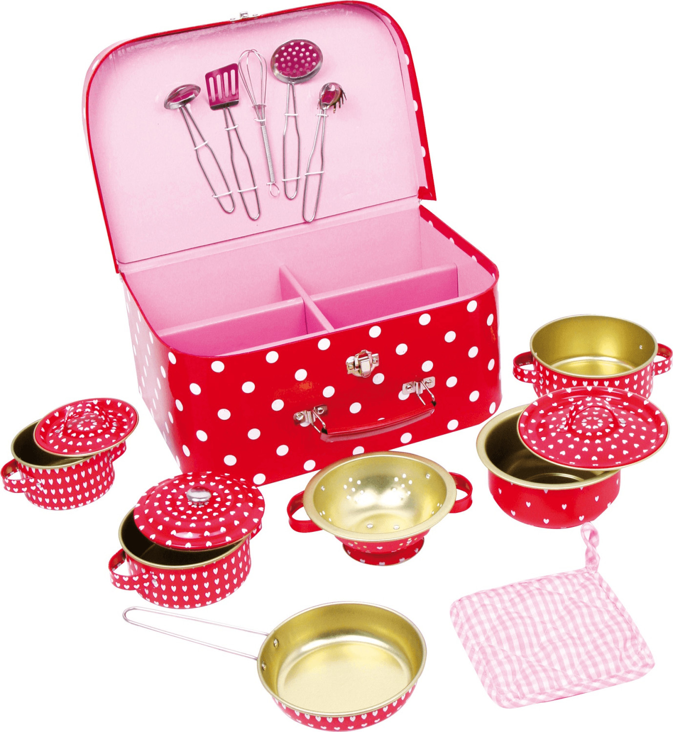 Legler Valise de pique-nique à pois (5306)