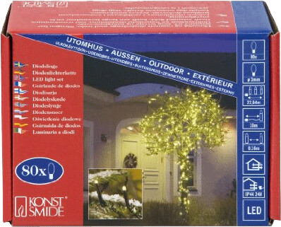 Konstsmide Guirlande 80 micro LED blanc chaud (3611-110)