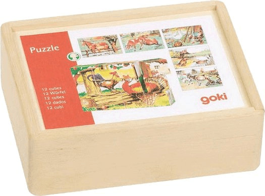 Goki Puzzle cubes de la ferme