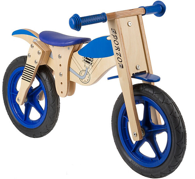 Draisienne en bois Moto bleue (20 mois à 4 ans) - Mobilité sur La