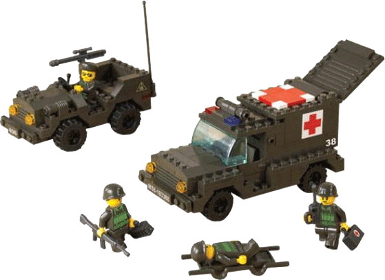 Sluban Armée de terre - Jeep & ambulance