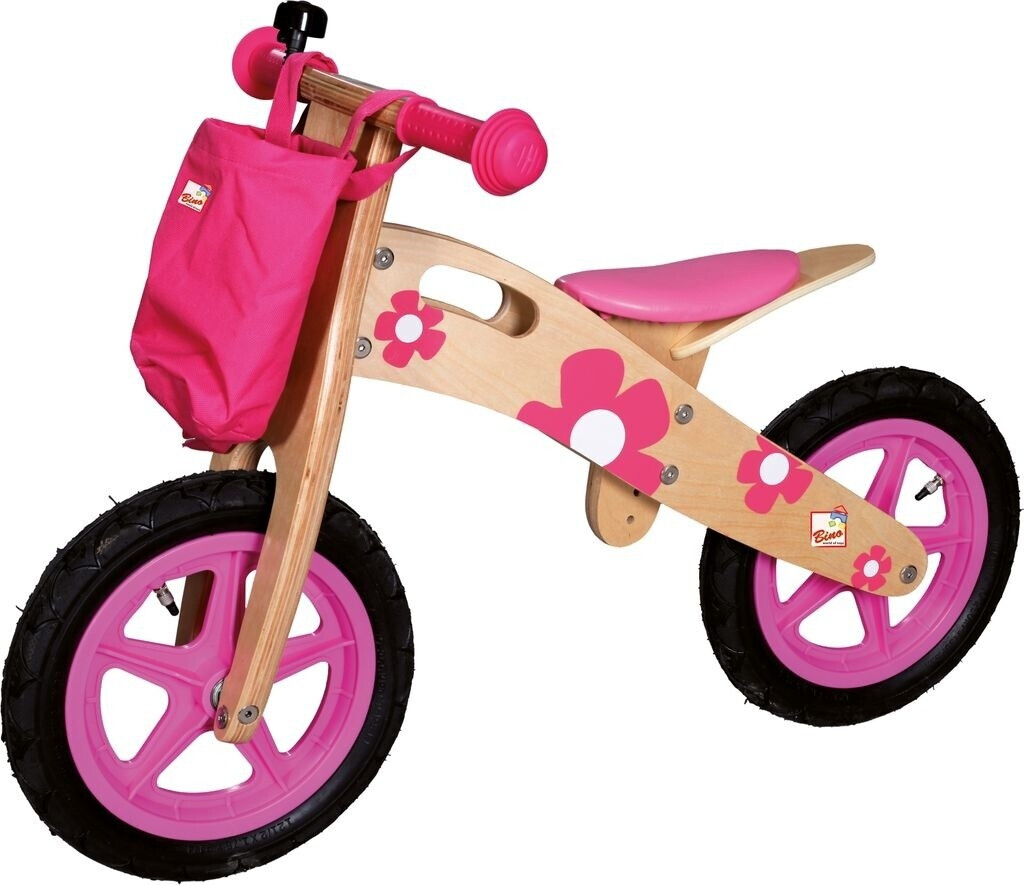 Bino Draisienne avec sac guidon rose