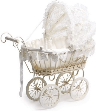 Small Foot Design Landau blanc avec dentelle