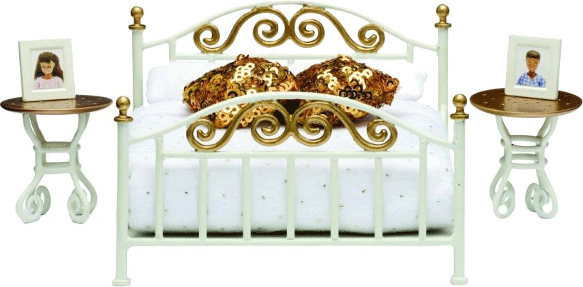 Lundby Smaland Brass Bed Set