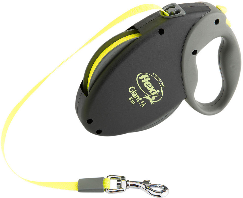Flexi Laisse enrouleur pour chien L 8 m noir/jaune