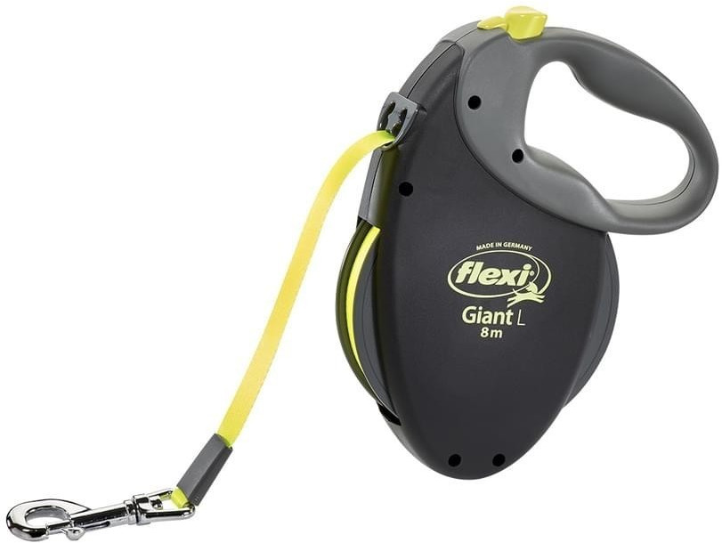 Flexi Laisse enrouleur pour chien L 8 m noir/jaune
