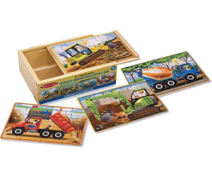 Melissa & Doug Construction Vehicles Puzzles in a Box (3792)